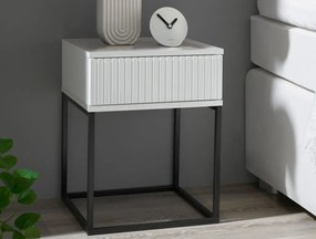 Nočný stolík s 1 zásuvkou Marle, biely