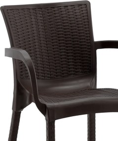 Garden Line RATANOVÁ ZÁHRADNÁ STOLIČKA 60 x 60 x 82 CM HNEDÁ