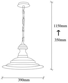 Závesné svietidlo v bronzovej farbe s kovovým tienidlom ø 39 cm Sivani – Opviq lights