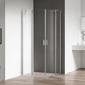 Roltechnik Outlet Štvrťkruhový sprchový kút OBCR2 - bez vaničky ROTH-Variant: rozmery: 80x80 cm - (OBCR2/80x80 - 4000735), ROTH-Profily: profily: bri…