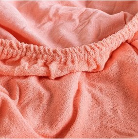 Plachta posteľná marhuľová froté EMI, Plachta 90 (100)x200