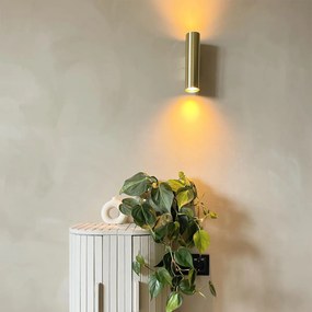 Moderná nástenná lampa mosadz 2-svetlo - Jeana