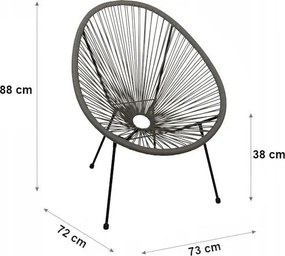 Záhradné kreslo ACAPULCO - zelené
