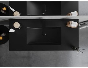 Mexen Atena, umývadlo na zapustenie do dosky 101 x 46 cm, čierna matná, 25011070
