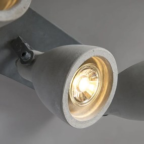 Priemyselné bodové svetlo sivý betón 3-svetlo - Creto