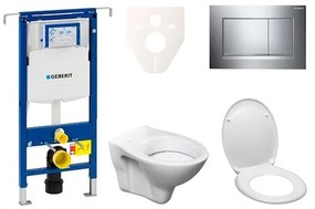 Cenovo zvýhodnený závesný WC set Geberit do ľahkých stien / predstenová montáž + WC S-Line S-line Pro 111.355.00.5ND6, 1 ks
