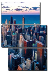 Obraz na plátne - Mrakodrapy v Chicagu - obdĺžnik 7268D (120x80 cm)