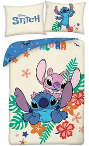 Bavlnené posteľné obliečky Lilo & Stitch - motív Aloha - 100% bavlna - 70 x 90 cm + 140 x 200 cm
