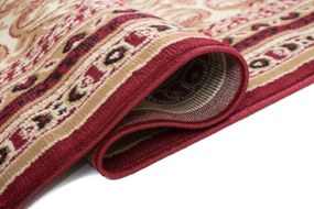 Červený obdĺžnikový koberec Atlas PP – nízky vlas 0,8 cm Rozmer: 100x150 cm