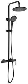 Rea Foss, sprchový set s ručnou a hlavovou sprchou, čierna matná, REA-P5645