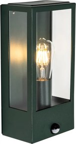 Vonkajšia nástenná lampa tmavozelená s pohybovým senzorom IP44 - Rotterdam