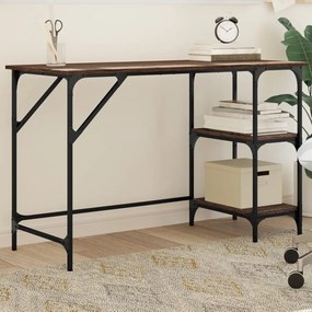 Stôl hnedý dub 120x50x75 cm kov a kompozitné drevo 845325