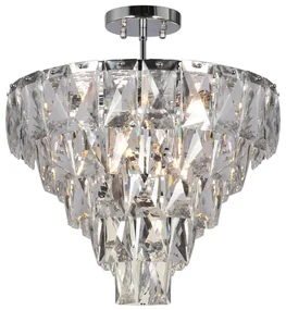 Milagro Luster na tyči CHELSEA 6xE14/40W/230V pr. 50 cm lesklý chróm MI2701