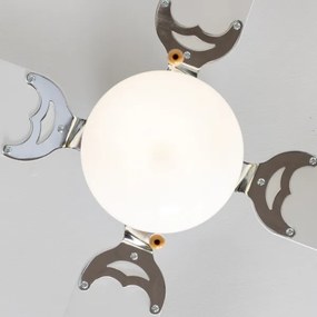 ZEVENTI - Stropný ventilátor NAVAGIO 1xE27/60W/230V čierna/biela