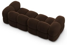 Tmavohnedá zamatová pohovka 250 cm Loretto – Cosmopolitan Design