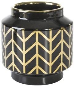 KERAMICKÁ VÁZA EMERA1 (02) (FI) 15X16 CM ČIERNA