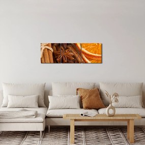 Obraz - Vonné korenie (s hodinami) (90x30 cm)