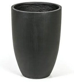 Kvetináč okrúhly XXL, 50 x 50 x 70 cm, cement, čierna