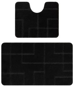 Sada kúpeľňových koberčekov SUPREME LINES línie, čierna