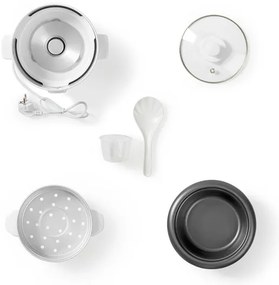 Nedis KARC06WT - Ryžovar 300W/230V 0,6l biela