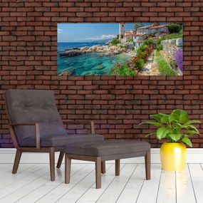 Obraz - Malebné pobrežie dediny (120x50 cm)