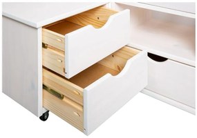 Inter Link Funkčná posteľ s 2 integrovanými nočnými stolíkmi (Till – biela, 90 x 200 cm)  (100180021)