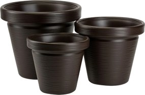 PLASTOVÝ KVETINÁČ SRTIA RIFLO 46X40 CM TMAVOHNEDÁ