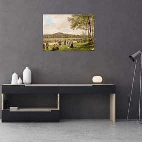 Obraz - French 19th Century, Race Course at Longchamps, reprodukcia (70x50 cm)
