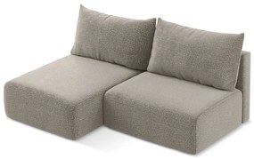 Béžová rozkladacia/s úložným priestorom rohová pohovka (ľavý roh) Kalena – Makamii