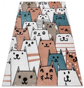 Dywany Łuszczów Detský kusový koberec Fun Gatti Cats pink - 200x290 cm
