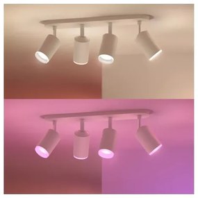 Philips - LED RGBW Stmievateľné bodové svietidlo Hue FUGATO 4xGU10/4,2W/230V biela