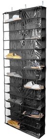 Závesný organizér obuvi- 160x55x16 cm - čierna