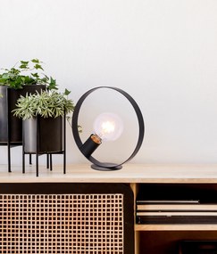 Candellux Čierna stolová lampa Nexo Ledea pre žiarovku E27 50501202