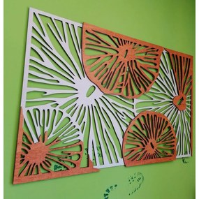 Vyrezávaný obraz na stenu z drevenej preglejky orange 3D efekt KODJAK I SENTOP PR0299 5 casti