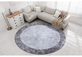Kusový koberec Arog tmavo šedý kruh 100cm