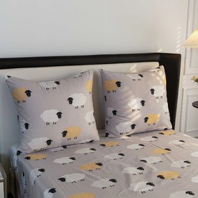 Obliečky z mikrovlákna SHEEP DREAM sivé Rozmer obliečky: 70 x 90 cm | 140 x 220 cm