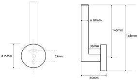 Sapho Sapho, X-ROUND držiak toaletného papiera rezervný, chróm, XR701