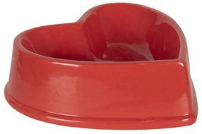 Červená miska pre zvieratá v tvare srdca - 19 * 19 * 6 cm