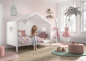 Detská posteľ so strechou a zadnou stenou Amori 90x200cm