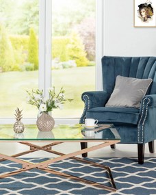 Lavička Flavio rose gold 130 x 70 x 41 cm
