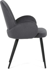 Jedálenská stolička zamatová, sivá DCL-X7129 GREY2