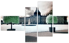 Obraz - záhrada so zámkom