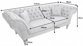 Sofa Paris II 230 cm sivá »