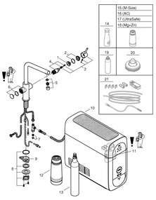 GROHE 31454001 - Drezová batéria BLUE HOME L-výpusť lesklý chróm