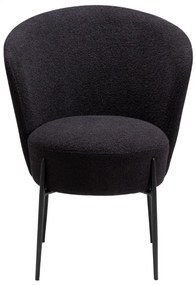 ORBIT ČALÚNENÁ STOLIČKA obsidian black bouclé/black