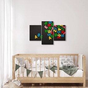 Obraz - farebné písmenká (90x60 cm)