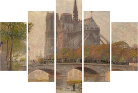 Obraz - Robert William Vonnoh, Notre Dame de Paris, reprodukcia (150x105 cm)