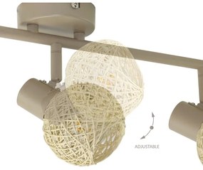 Bodové svietidlo DEX 3xE14/10W/230V béžové/krémové