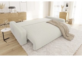 Krémová menčestrová rozkladacia/s úložným priestorom pohovka 234 cm Sara – Ropez