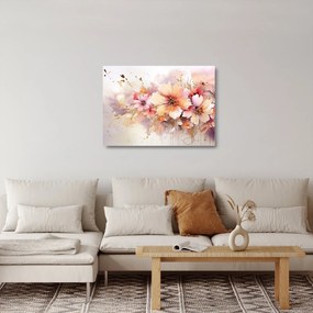 Sklenený obraz - Kvety (70x50 cm)